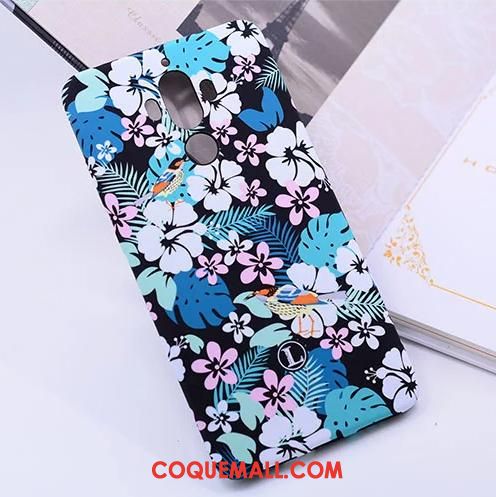 Étui Huawei Mate 9 Fleur Lumineuses Peinture, Coque Huawei Mate 9 Téléphone Portable Bleu