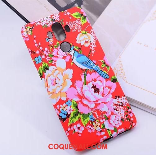 Étui Huawei Mate 9 Fleur Lumineuses Peinture, Coque Huawei Mate 9 Téléphone Portable Bleu