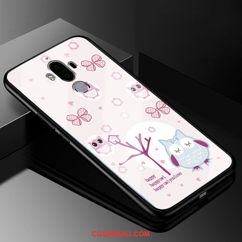 Étui Huawei Mate 9 Fluide Doux Dessin Animé Silicone, Coque Huawei Mate 9 Rose Protection