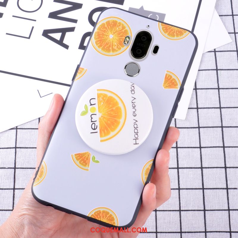 Étui Huawei Mate 9 Frais Incassable Silicone, Coque Huawei Mate 9 Citron Jaune