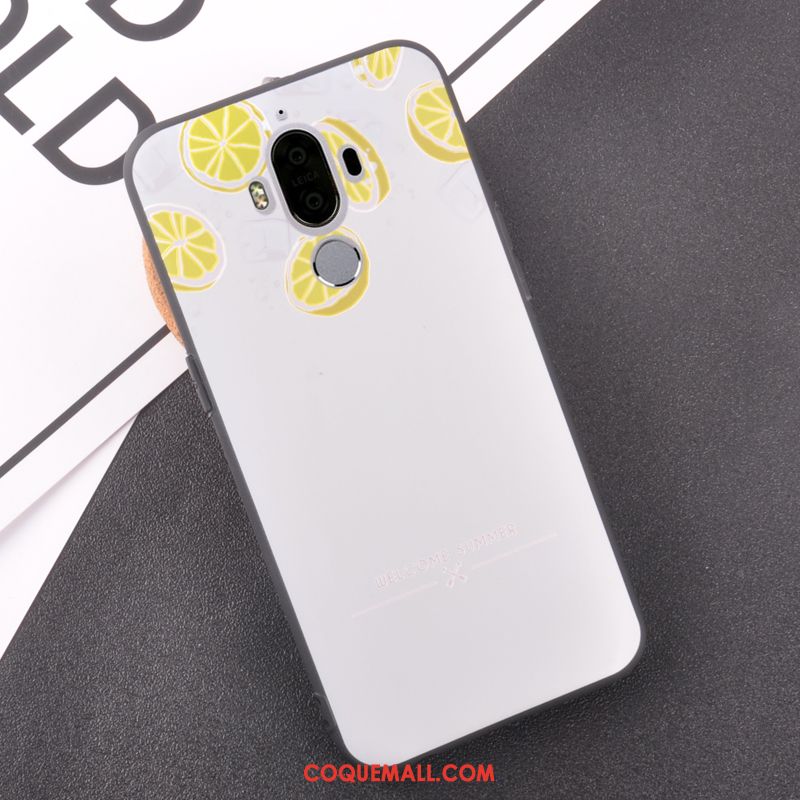 Étui Huawei Mate 9 Frais Incassable Silicone, Coque Huawei Mate 9 Citron Jaune