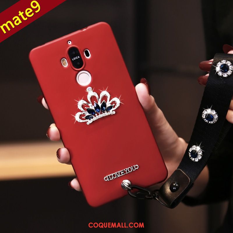 Étui Huawei Mate 9 Incassable Téléphone Portable Fluide Doux, Coque Huawei Mate 9 Strass Délavé En Daim