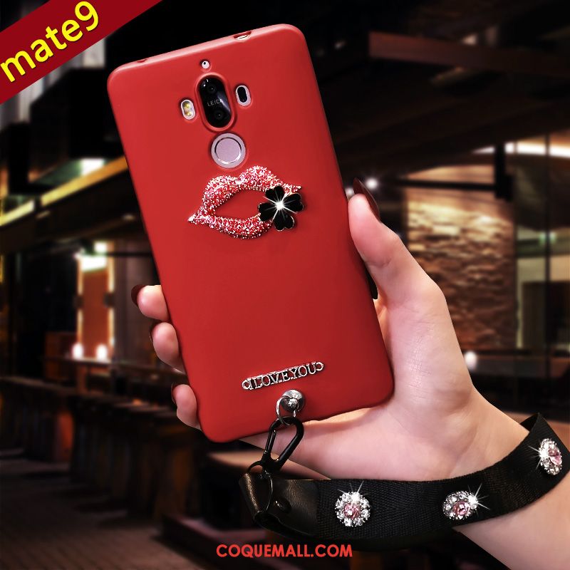 Étui Huawei Mate 9 Incassable Téléphone Portable Fluide Doux, Coque Huawei Mate 9 Strass Délavé En Daim