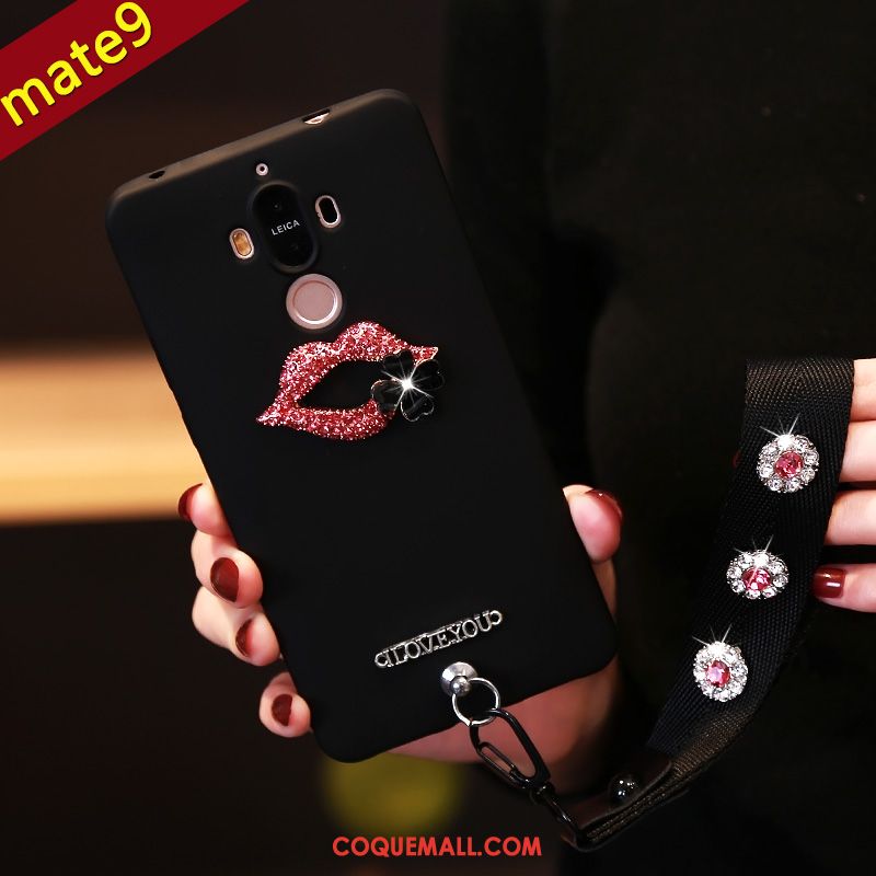 Étui Huawei Mate 9 Incassable Téléphone Portable Fluide Doux, Coque Huawei Mate 9 Strass Délavé En Daim