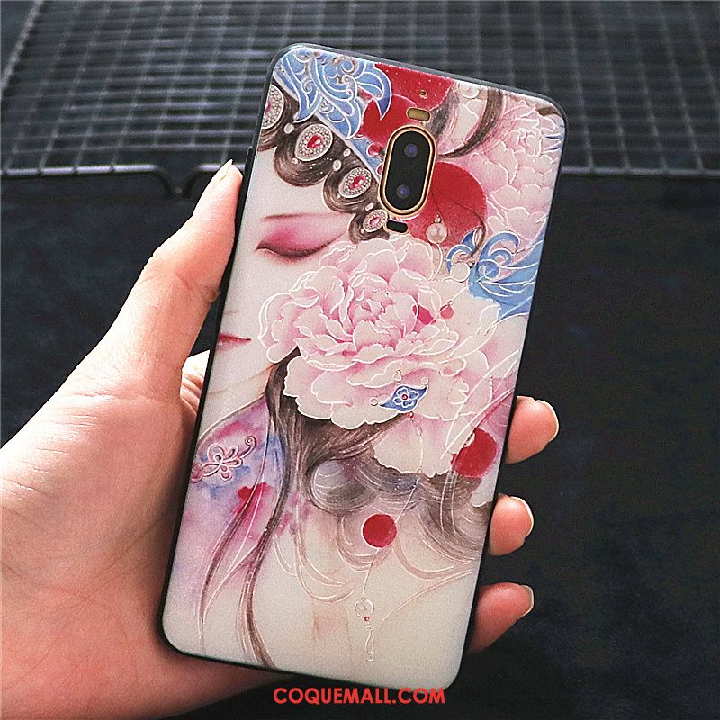 Étui Huawei Mate 9 Pro Créatif Rose Facebook, Coque Huawei Mate 9 Pro Vent Délavé En Daim