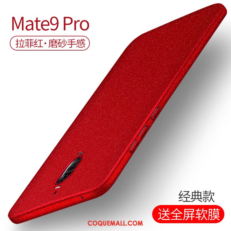 Étui Huawei Mate 9 Pro Créatif Rouge Incassable, Coque Huawei Mate 9 Pro Tendance Délavé En Daim