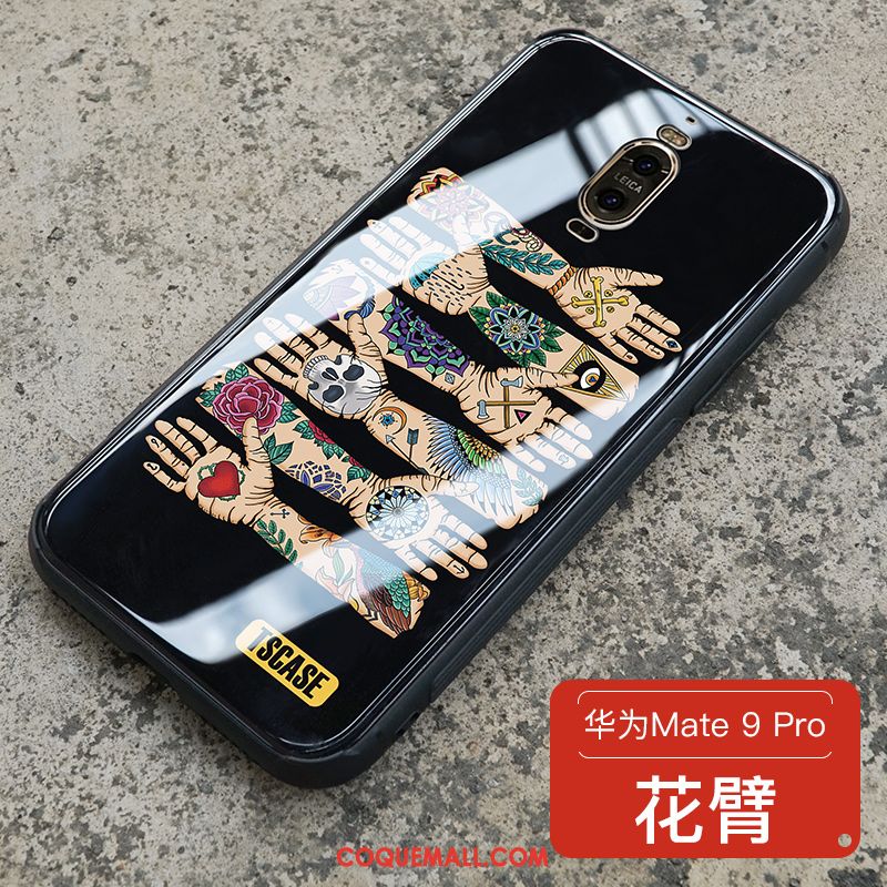 Étui Huawei Mate 9 Pro Créatif Verre Téléphone Portable, Coque Huawei Mate 9 Pro Nouveau Personnalité