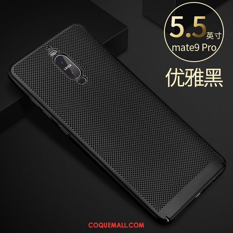 Étui Huawei Mate 9 Pro Difficile Refroidissement Délavé En Daim, Coque Huawei Mate 9 Pro Très Mince Bleu
