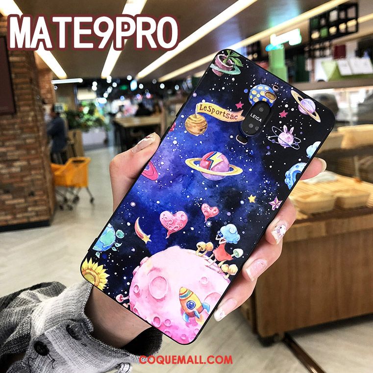 Étui Huawei Mate 9 Pro Fluide Doux Créatif Incassable, Coque Huawei Mate 9 Pro Amoureux Protection