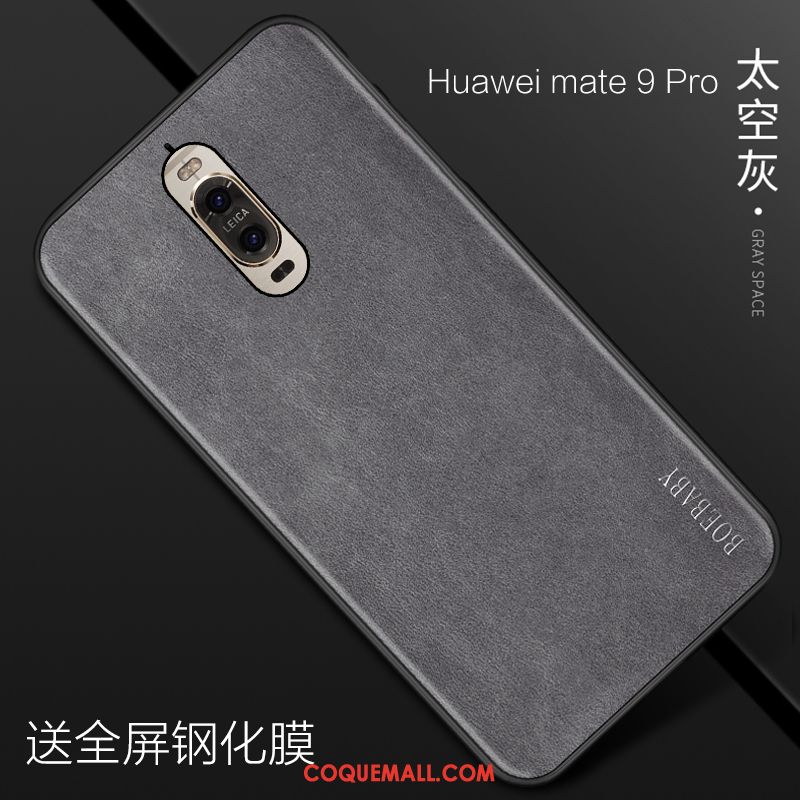 Étui Huawei Mate 9 Pro Fluide Doux Magnétisme Rouge, Coque Huawei Mate 9 Pro Protection Téléphone Portable