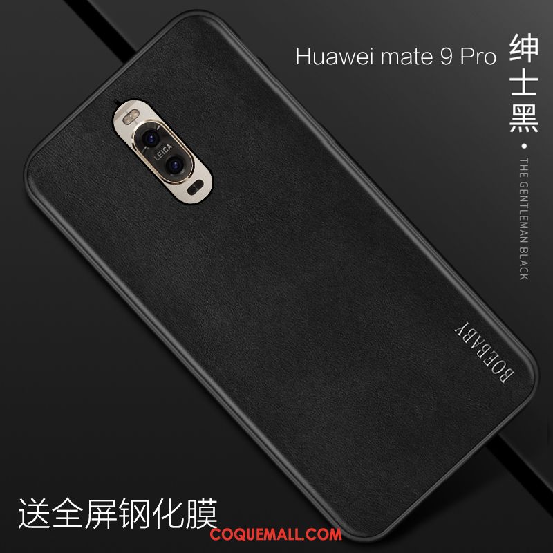 Étui Huawei Mate 9 Pro Fluide Doux Magnétisme Rouge, Coque Huawei Mate 9 Pro Protection Téléphone Portable