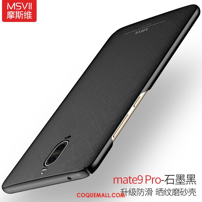 Étui Huawei Mate 9 Pro Gris Noir Téléphone Portable, Coque Huawei Mate 9 Pro Délavé En Daim
