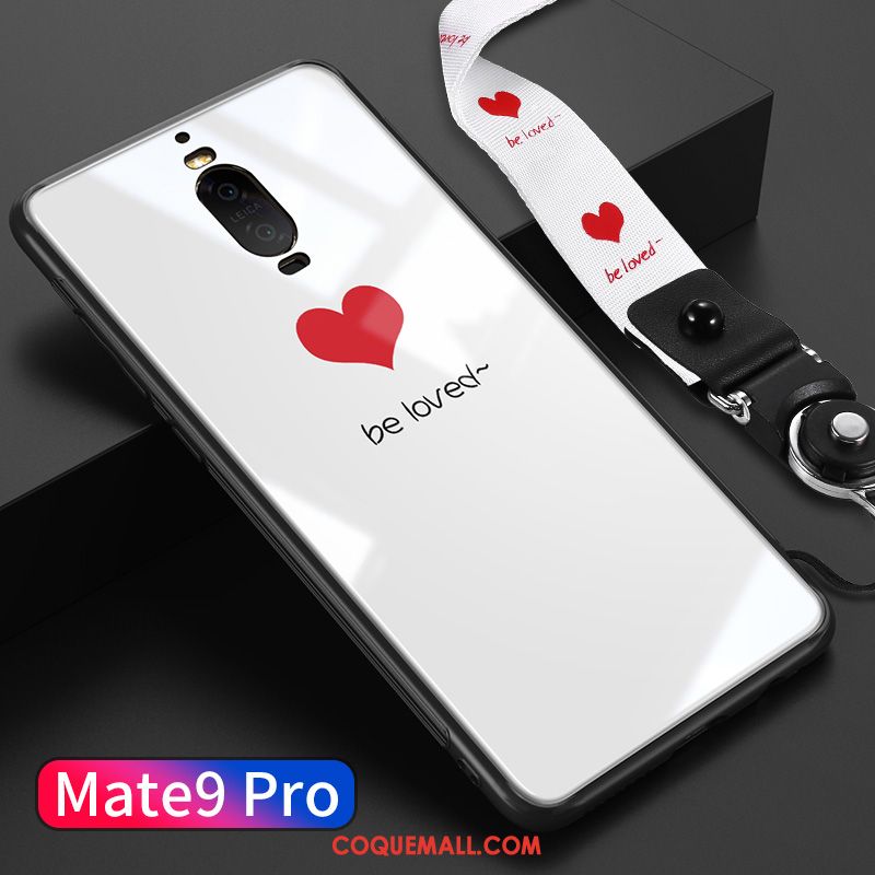 Étui Huawei Mate 9 Pro Incassable Amoureux Noir, Coque Huawei Mate 9 Pro Net Rouge Protection