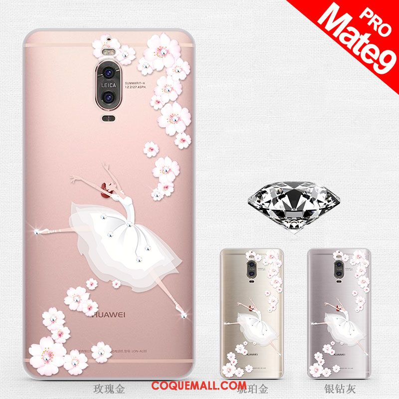 Étui Huawei Mate 9 Pro Légère Silicone Protection, Coque Huawei Mate 9 Pro Violet Transparent