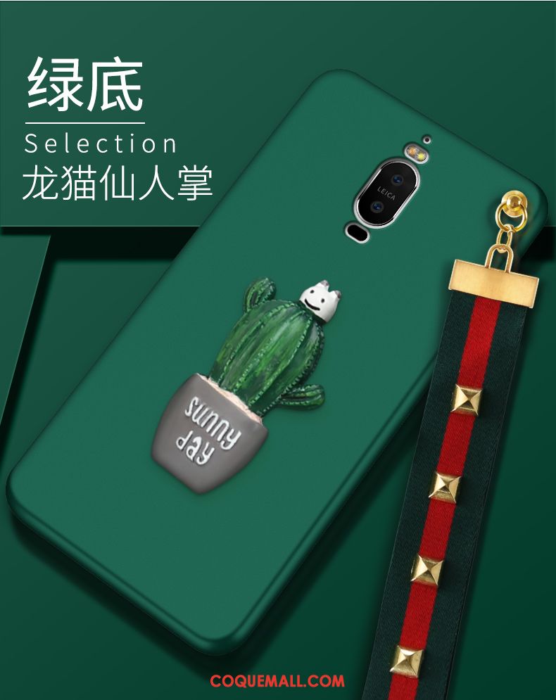 Étui Huawei Mate 9 Pro Membrane Ornements Suspendus Vert, Coque Huawei Mate 9 Pro Téléphone Portable Tempérer