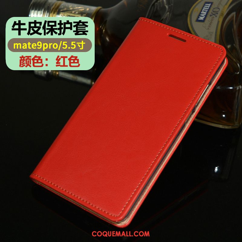 Étui Huawei Mate 9 Pro Or Téléphone Portable Étui En Cuir, Coque Huawei Mate 9 Pro Fluide Doux Incassable