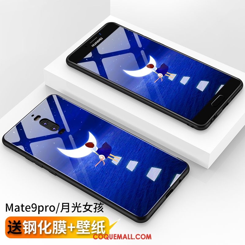 Étui Huawei Mate 9 Pro Personnalité Créatif Bleu, Coque Huawei Mate 9 Pro Net Rouge Très Mince