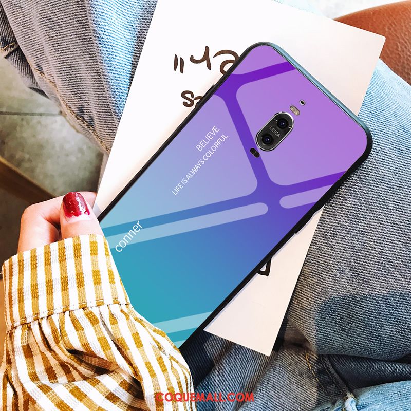 Étui Huawei Mate 9 Pro Personnalité Mode Net Rouge, Coque Huawei Mate 9 Pro Violet Amoureux