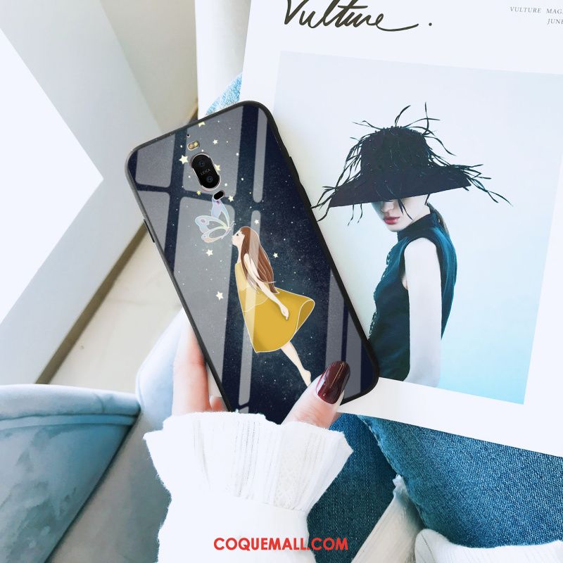 Étui Huawei Mate 9 Pro Personnalité Mode Net Rouge, Coque Huawei Mate 9 Pro Violet Amoureux