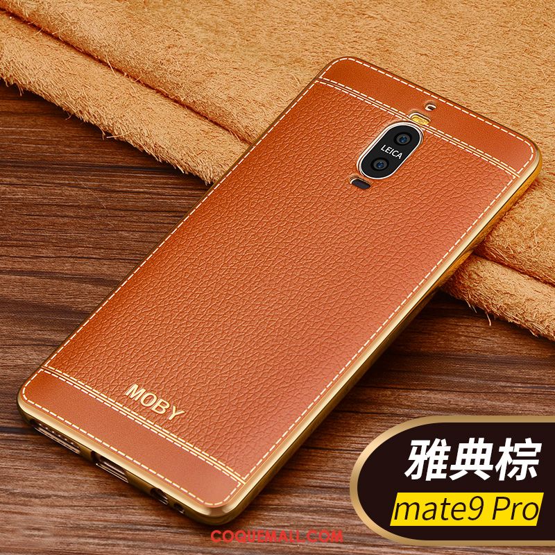 Étui Huawei Mate 9 Pro Silicone Téléphone Portable Protection, Coque Huawei Mate 9 Pro Marron Mode