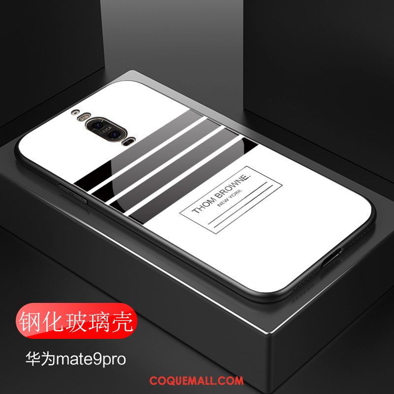 Étui Huawei Mate 9 Pro Simple Blanc Luxe, Coque Huawei Mate 9 Pro Authentique Célébrité