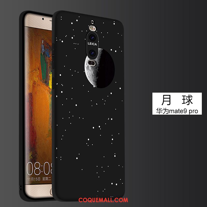 Étui Huawei Mate 9 Pro Tout Compris Noir Tendance, Coque Huawei Mate 9 Pro Créatif Ornements Suspendus