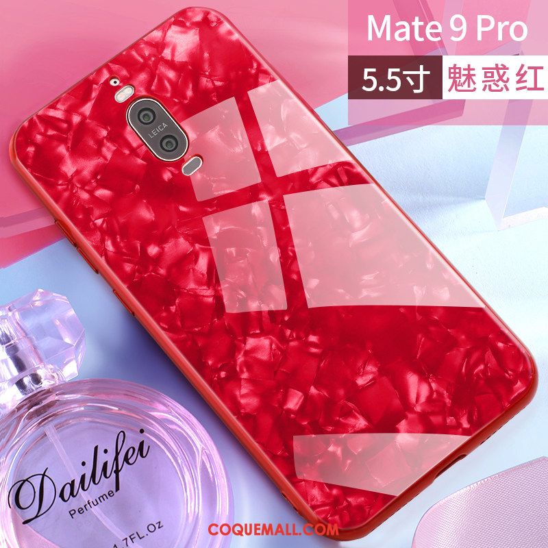 Étui Huawei Mate 9 Pro Très Mince Net Rouge Silicone, Coque Huawei Mate 9 Pro Protection Téléphone Portable