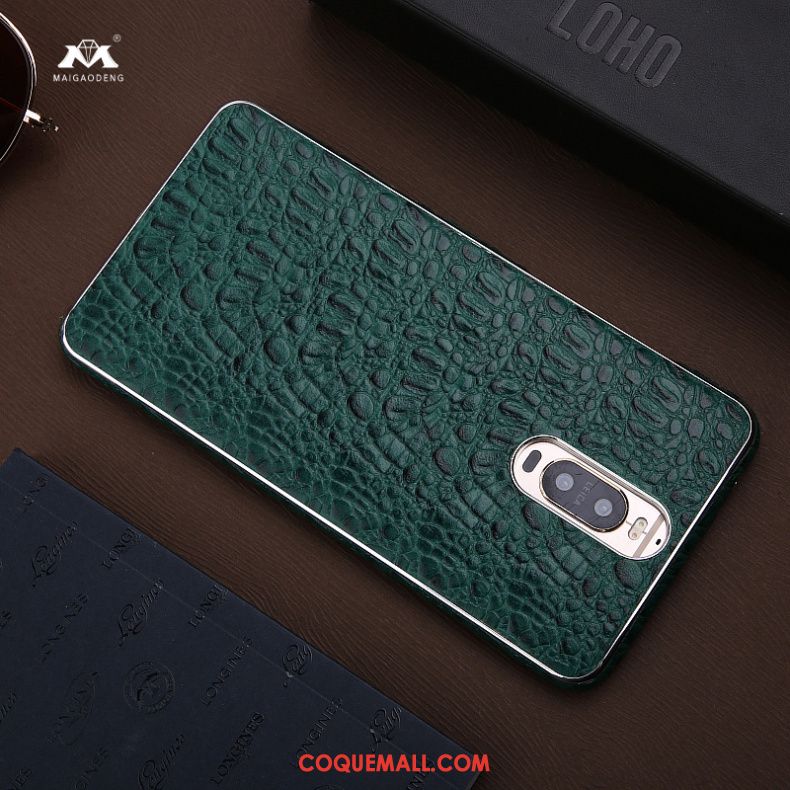 Étui Huawei Mate 9 Pro Téléphone Portable Cuir Véritable Protection, Coque Huawei Mate 9 Pro Noir