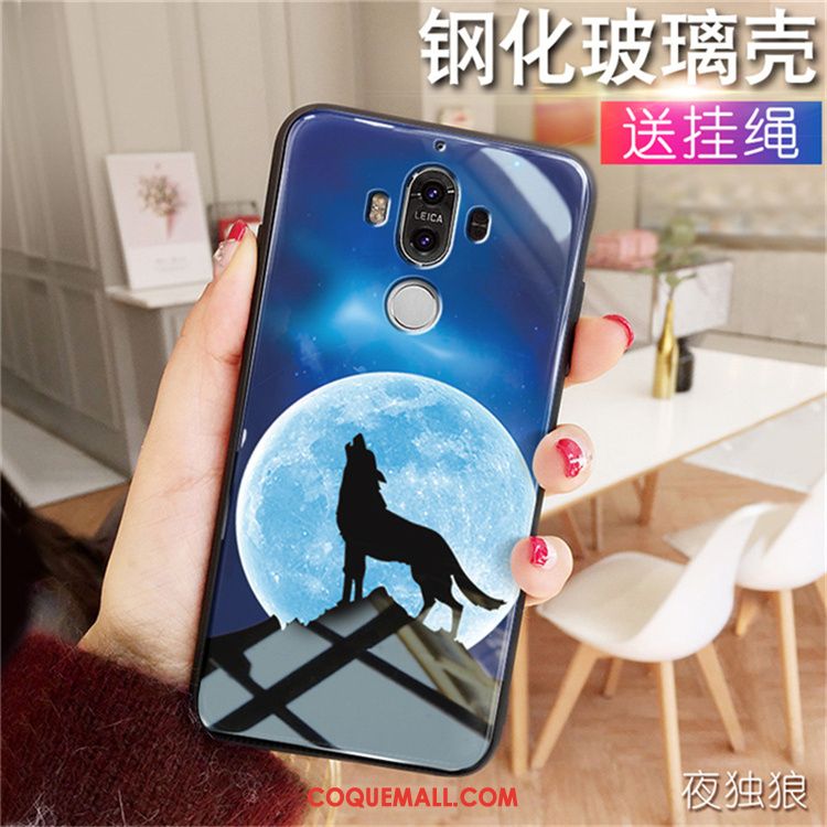 Étui Huawei Mate 9 Protection Tendance Noir, Coque Huawei Mate 9 Fluide Doux Dessin Animé