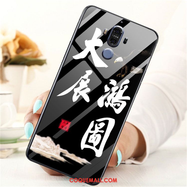 Étui Huawei Mate 9 Protection Tendance Noir, Coque Huawei Mate 9 Fluide Doux Dessin Animé