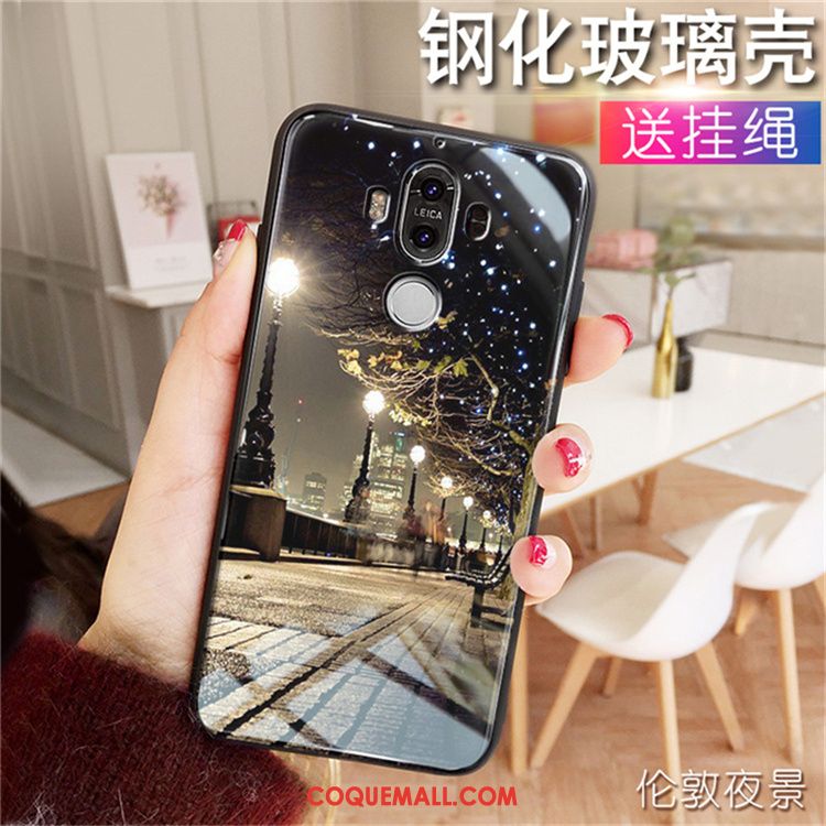 Étui Huawei Mate 9 Protection Tendance Noir, Coque Huawei Mate 9 Fluide Doux Dessin Animé