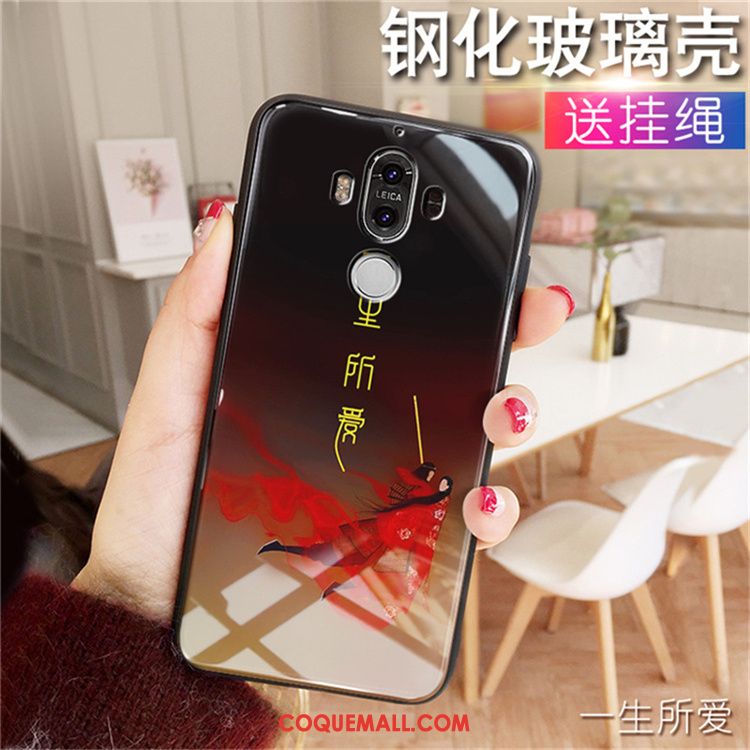 Étui Huawei Mate 9 Protection Tendance Noir, Coque Huawei Mate 9 Fluide Doux Dessin Animé