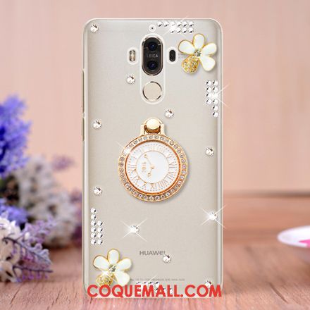 Étui Huawei Mate 9 Strass Transparent Téléphone Portable, Coque Huawei Mate 9 Créatif Support