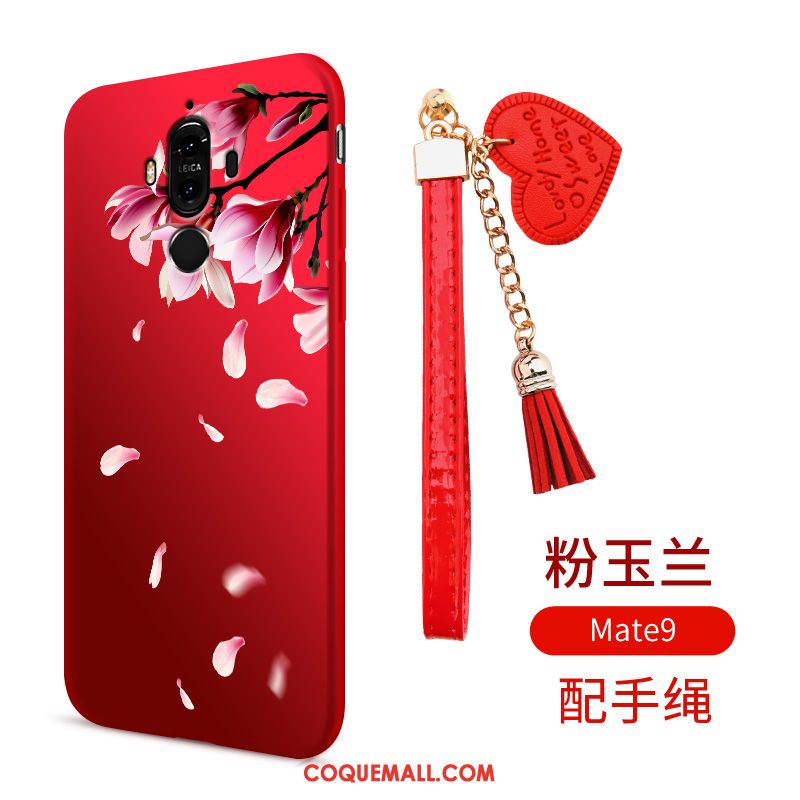 Étui Huawei Mate 9 Tendance Protection Téléphone Portable, Coque Huawei Mate 9 Rouge Fluide Doux