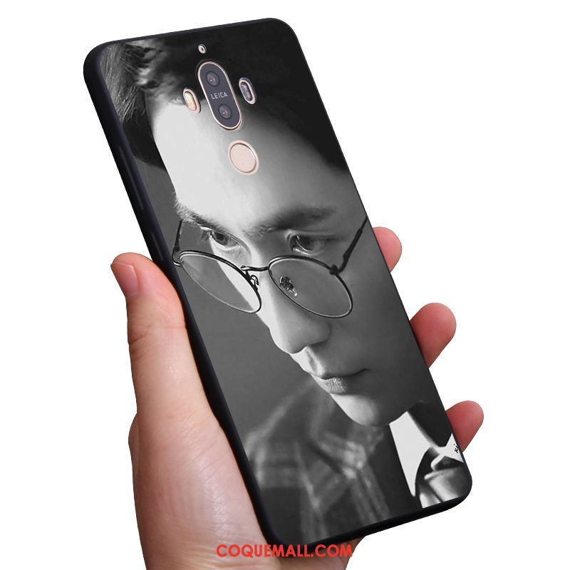 Étui Huawei Mate 9 Tout Compris Délavé En Daim Téléphone Portable, Coque Huawei Mate 9 Noir Silicone