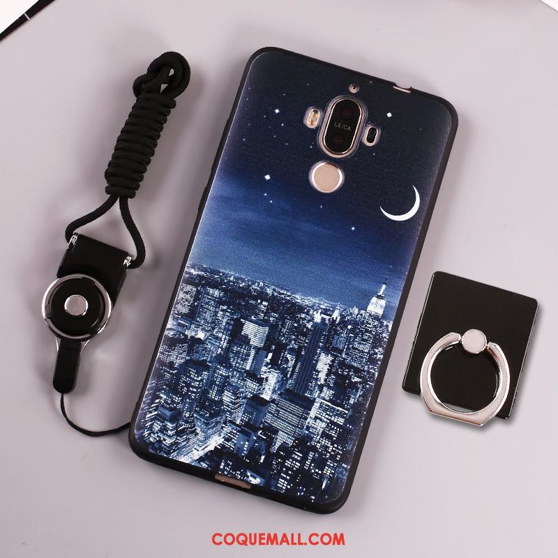 Étui Huawei Mate 9 Tout Compris Peinture Marque De Tendance, Coque Huawei Mate 9 Jaune Gaufrage