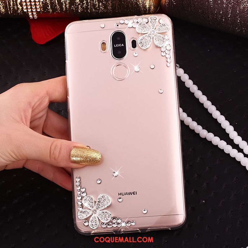 Étui Huawei Mate 9 Tout Compris Silicone Strass, Coque Huawei Mate 9 Téléphone Portable Incassable