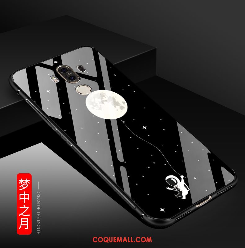 Étui Huawei Mate 9 Téléphone Portable Verre Noir, Coque Huawei Mate 9 Kaki