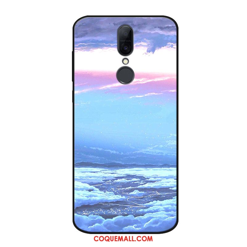 Étui Huawei Mate Rs Bleu Téléphone Portable Délavé En Daim, Coque Huawei Mate Rs Personnalisé Fluide Doux