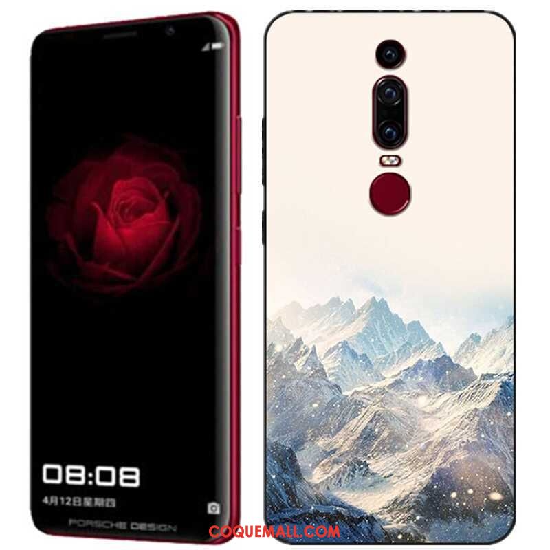 Étui Huawei Mate Rs Dimensionnel Peinture Bleu, Coque Huawei Mate Rs Téléphone Portable Gaufrage