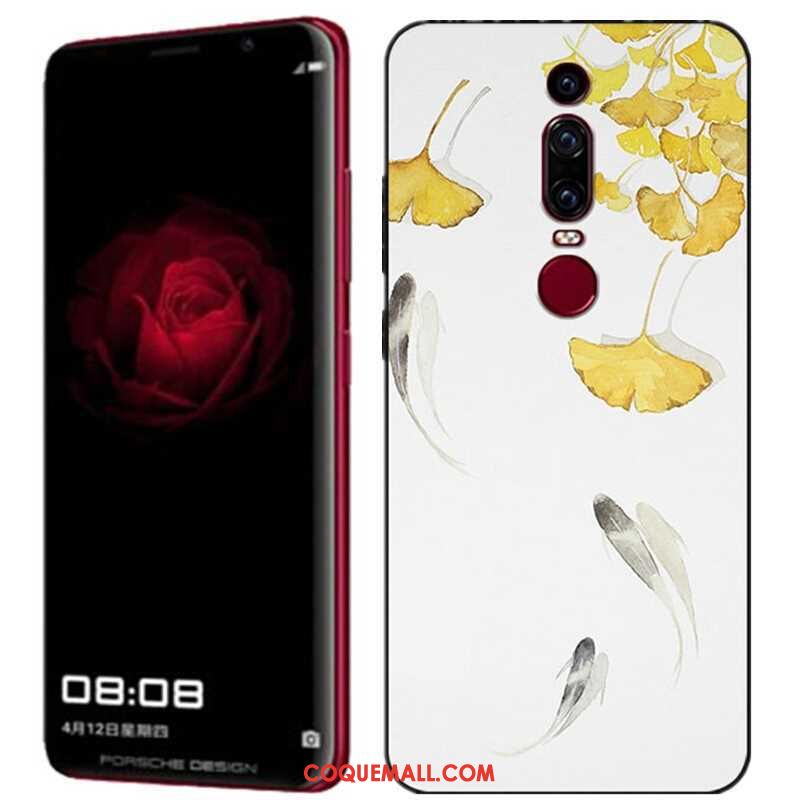 Étui Huawei Mate Rs Dimensionnel Peinture Bleu, Coque Huawei Mate Rs Téléphone Portable Gaufrage