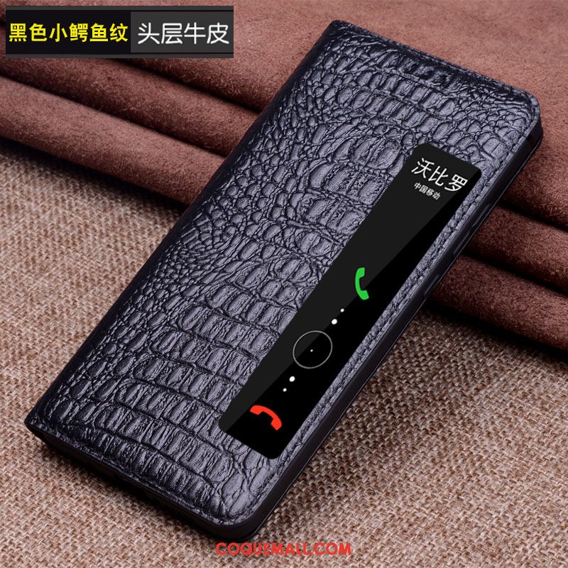 Étui Huawei Mate Rs Grand Cuir Véritable Protection, Coque Huawei Mate Rs Dormance Téléphone Portable Braun