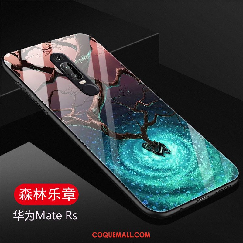 Étui Huawei Mate Rs Protection Violet Téléphone Portable, Coque Huawei Mate Rs Dessin Animé Verre