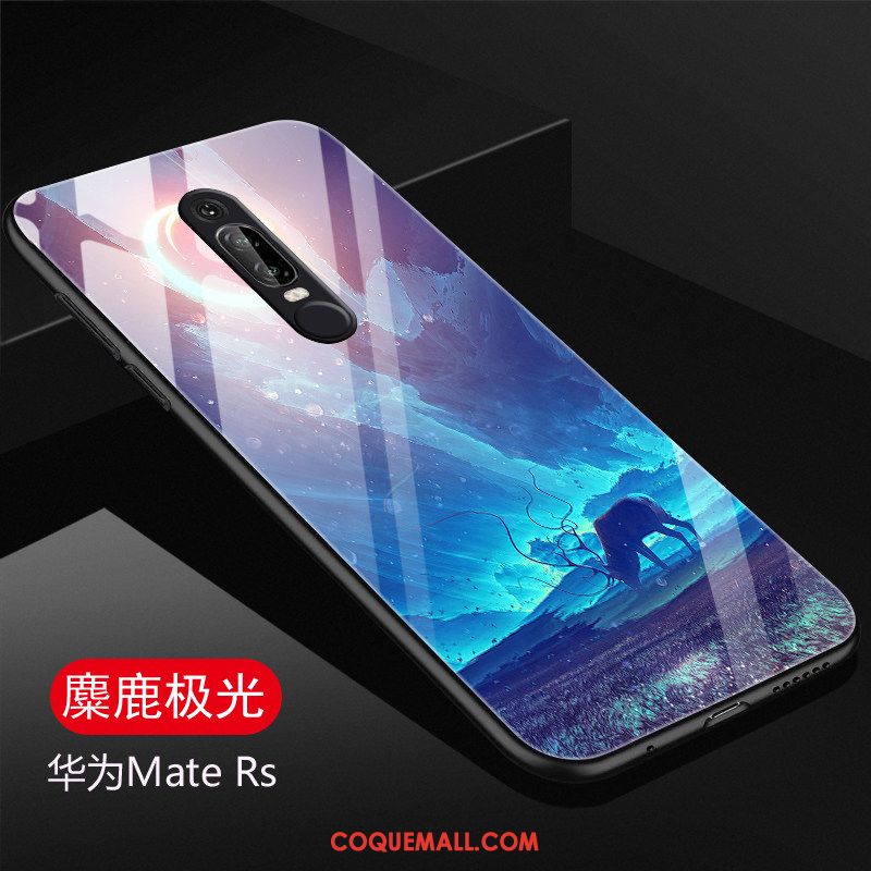 Étui Huawei Mate Rs Protection Violet Téléphone Portable, Coque Huawei Mate Rs Dessin Animé Verre