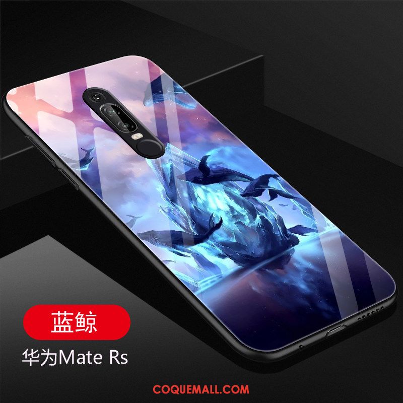 Étui Huawei Mate Rs Protection Violet Téléphone Portable, Coque Huawei Mate Rs Dessin Animé Verre