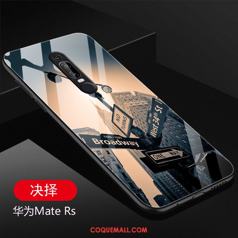 Étui Huawei Mate Rs Protection Violet Téléphone Portable, Coque Huawei Mate Rs Dessin Animé Verre