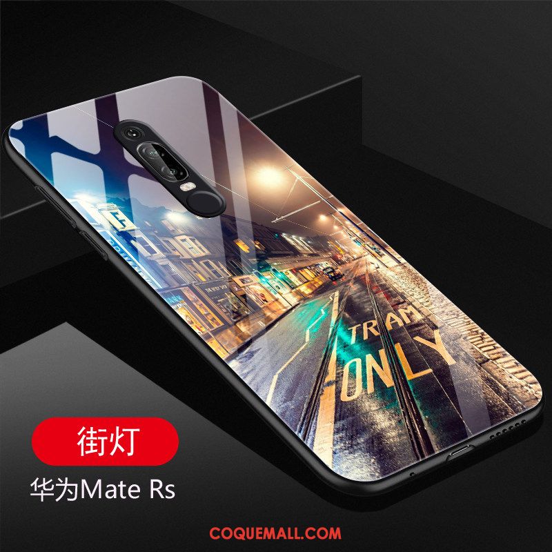 Étui Huawei Mate Rs Protection Violet Téléphone Portable, Coque Huawei Mate Rs Dessin Animé Verre