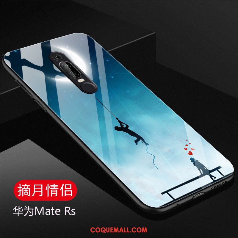 Étui Huawei Mate Rs Protection Violet Téléphone Portable, Coque Huawei Mate Rs Dessin Animé Verre