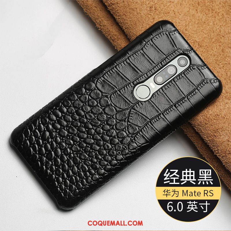 Étui Huawei Mate Rs Rouge Protection Téléphone Portable, Coque Huawei Mate Rs Business Cuir Véritable