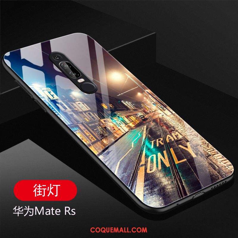 Étui Huawei Mate Rs Téléphone Portable Dessin Animé Violet, Coque Huawei Mate Rs Verre Protection